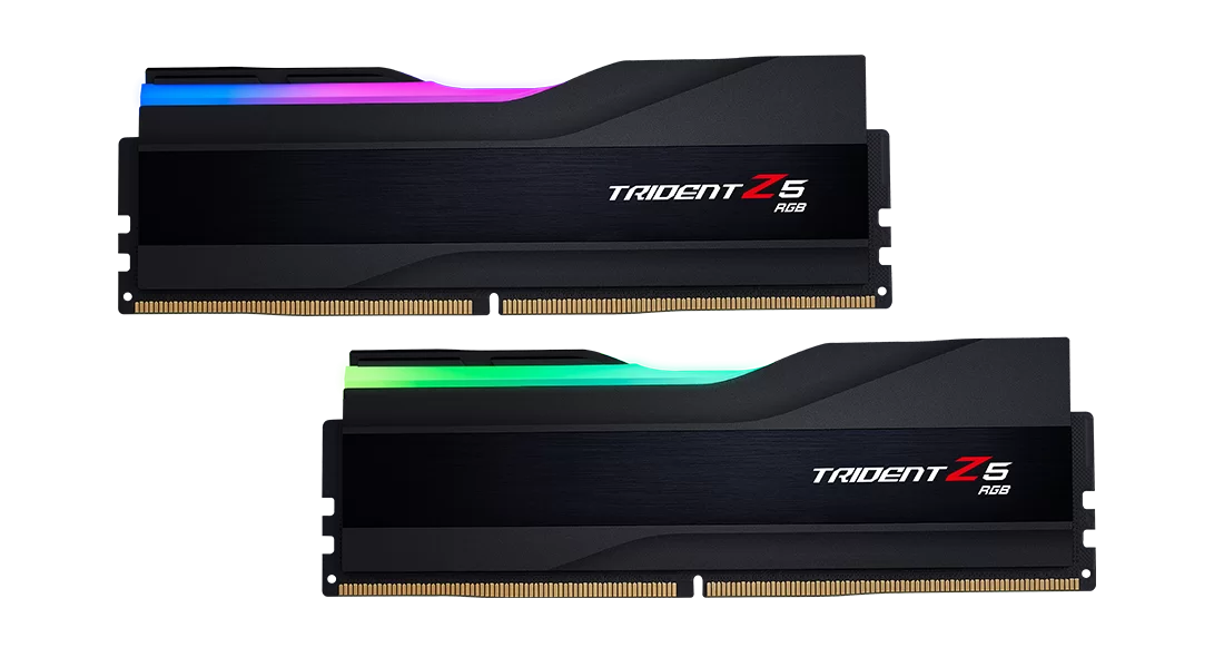 G.Skill Trident Z5 RGB F5-6400J3239G16GX2-TZ5RK (32GB 2x16GB Kit/DDR5 6400MHz/CL32 32-39-39-102/1.40V/RGB Matte Black/Intel XMP 3.0)